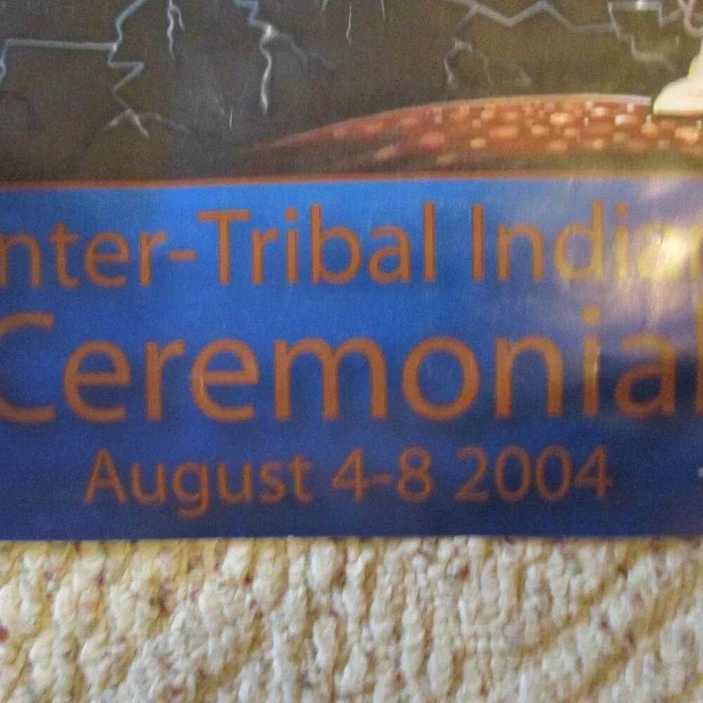 Vtg 2004 Irving Bahe Signed Inter-Tribal Indian Ceremonial Advertisement Poster